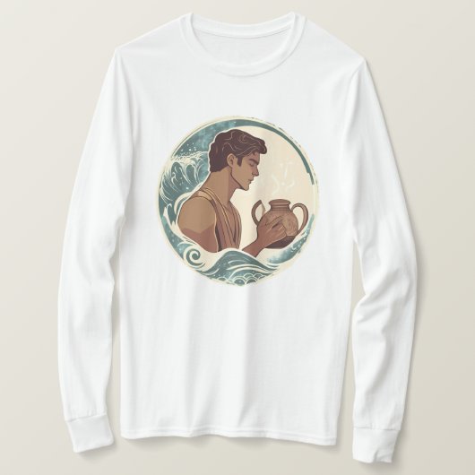 神の水瓶座 Tシャツ (デザイン正面)
