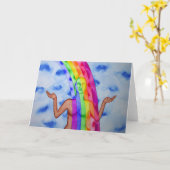 神の治療ライトに立つこと カード (黄色い花)