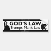 神の法律は人の法律のバンパーステッカーを切札で取ります バンパーステッカー (正面)