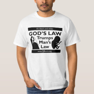 神の法律は人の法律のTシャツを切札で取ります Tシャツ