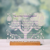 神の浄化と整列のための祈りの言葉 アクリルサイン (ニュートラル)