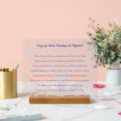 神の浄化と整列のための祈りの言葉 アクリルサイン (ウェディング)