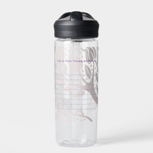 神の浄化と整列のための祈りの言葉 ウォーターボトル (正面)