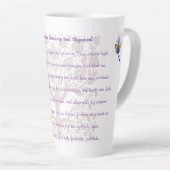 神の浄化と整列のための祈りの言葉 カフェラテマグ (右アングル)