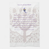 神の浄化と整列のための祈りの言葉 キッチンタオル (縦)