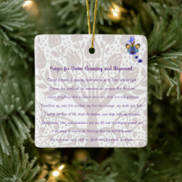 神の浄化と整列のための祈りの言葉 セラミックオーナメント