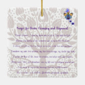 神の浄化と整列のための祈りの言葉 セラミックオーナメント (裏面)