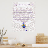 神の浄化と整列のための祈りの言葉 ポスター (キッチン)