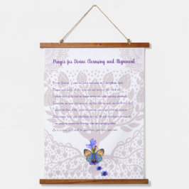 神の浄化と整列のための祈りの言葉 吊り下げ型タペストリー