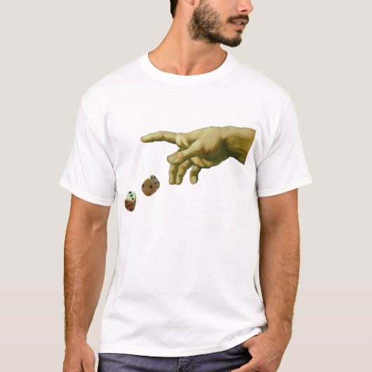 神の演劇のサイコロ Tシャツ (正面)