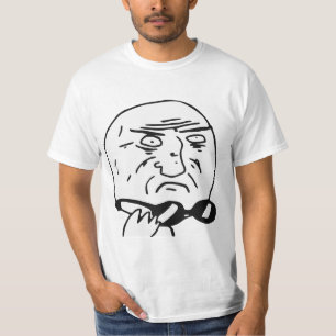 神の激怒の顔の漫画のミームの母 Tシャツ