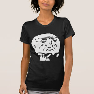 神の激怒の顔の漫画のミームの母 Tシャツ