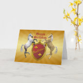 神の父のために腕のコートを持つ誕生日カード カード (黄色い花)