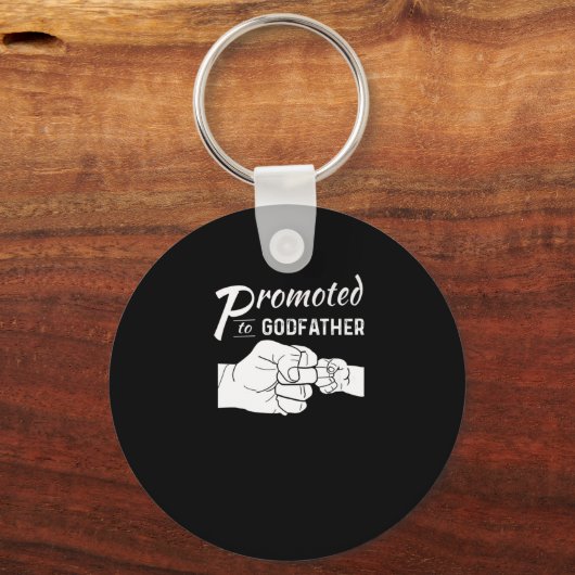 神の父の父の日の贈り物に昇進されたメンズ キーホルダー (正面)
