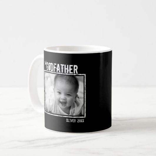 神の父 |写真パーソナライズされたと名前 コーヒーマグカップ (正面左)