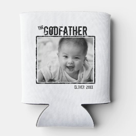 神の父 |写真パーソナライズされたと名前 缶クーラー (裏面)