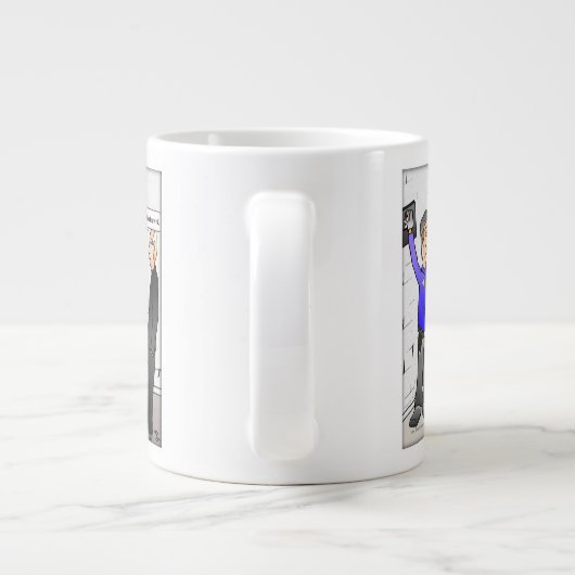 神の特殊マグカップを見つけた ジャンボコーヒーマグカップ (裏面)