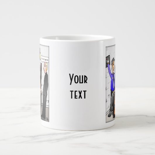 神の特殊マグカップを見つけた ジャンボコーヒーマグカップ (正面)