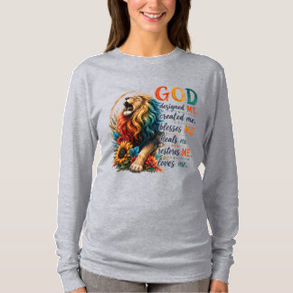 神の獅子: 神が私を創造した Tシャツ