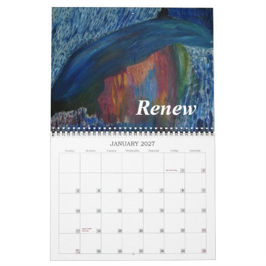 神の王国を体験してみる カレンダー (1月 2027)