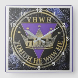 神の王室の勝利セラミックタイル スクエア壁時計