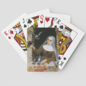 神の生き物(イタリアン鳥類のあるカトリックの修道女) トランプ (裏面)