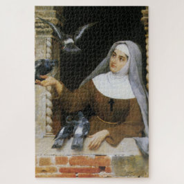 神の生き物(食べ物を与え修道女の鳥) ジグソーパズル