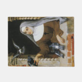 神の生き物(食べ物を与え修道女の鳥) ドアマット (正面)