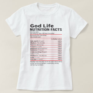 神の生活の栄養の事実 Tシャツ