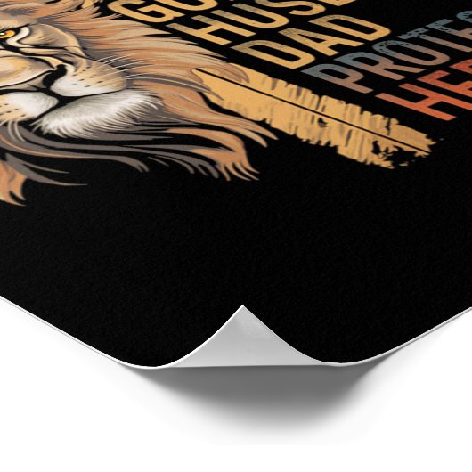 神の男ハスンドダディープロテクターヒーローライオンパパの父 ポスター (角)