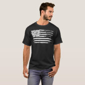 神の男 主人 父親 キリスト教 アメリカ国旗 Tシャツ (正面フル)