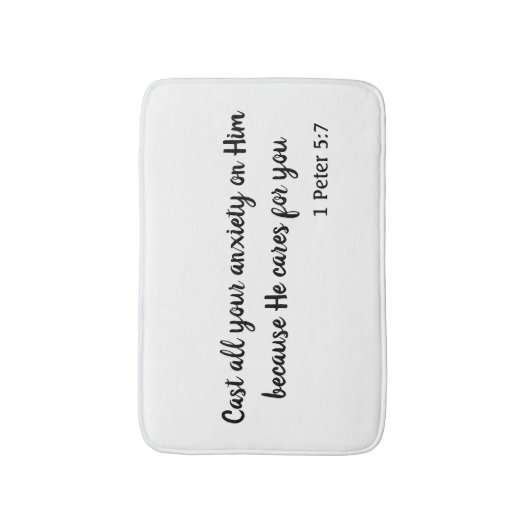 神の白黒に不安を投げ掛ける バスマット (正面縦)