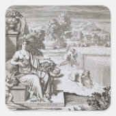 神の目は収穫を見る，イラストレーション スクエアシール (正面)