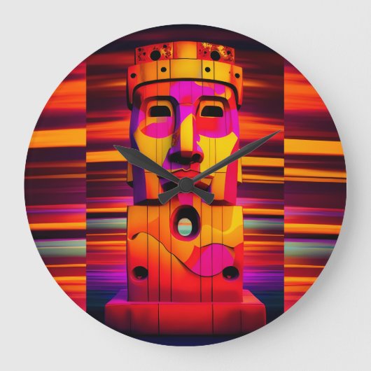 神の目を見る – Ken Gage Art ラージ壁時計 (正面)