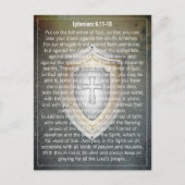 神の盾のテキスト/色の防御力エフェソン6:11 ポストカード (正面)