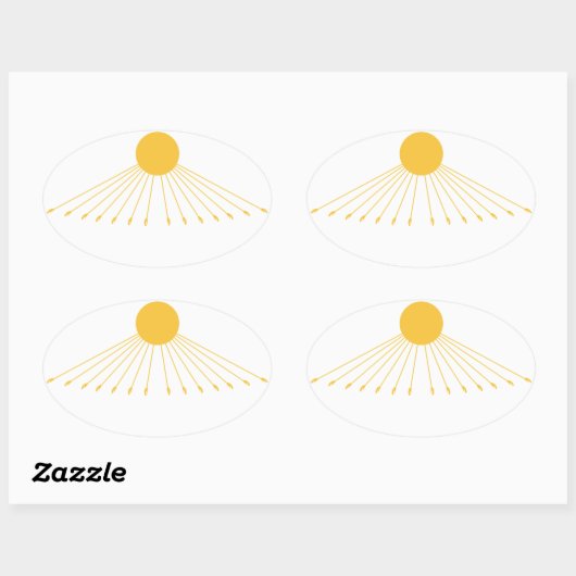 神の真の象徴 楕円形シール (シート)