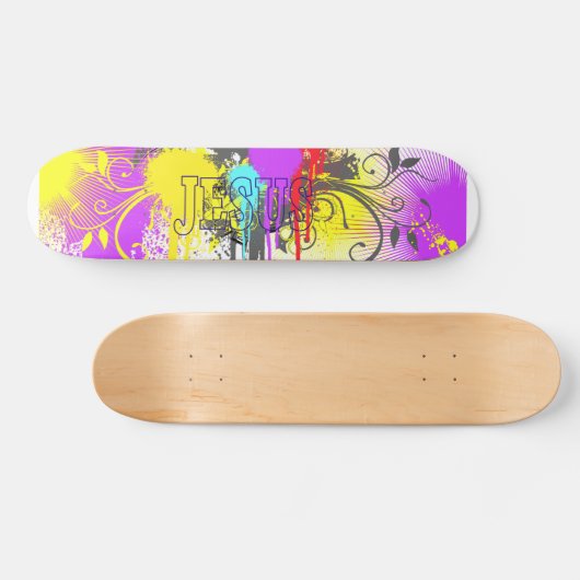 神の石-キリスト教の石のギア スケートボード (横)