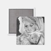 神の磁石の子羊を見なさい マグネット (正面/裏面)