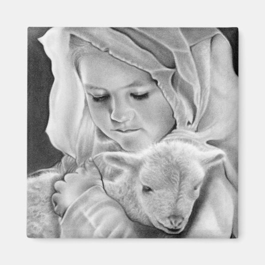 神の磁石の子羊を見なさい マグネット (正面)