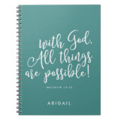 神の祈りの言葉ジャーナルで可パーソナライズされた能 ノートブック (正面)