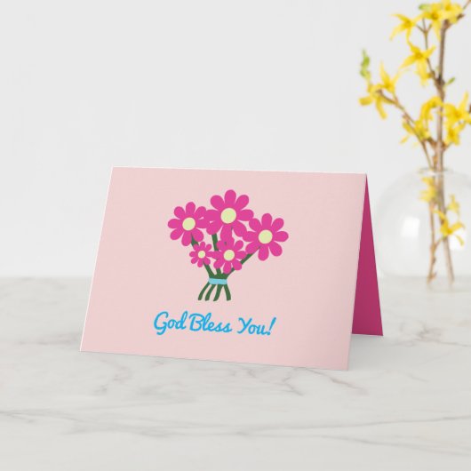 神の祝福があなたに  カード (黄色い花)