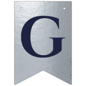 神の祝福の名前シルバーネイビーブルーバプティスコミューニオン バンティングフラッグ (第2の旗)