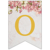 神の祝福の名前ピンクの蘭の女の子バプテスムコミュニオン バンティングフラッグ (第2の旗)