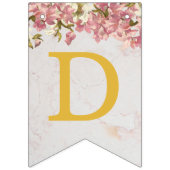 神の祝福の名前ピンクの蘭の女の子バプテスムコミュニオン バンティングフラッグ (第3の旗)