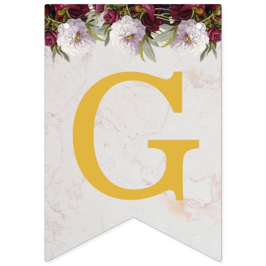 神の祝福の名前フローラ牡丹バプテスコミューニオン バンティングフラッグ (第1の旗)