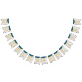 神の祝福の名前ブルーGeode男の子バプティスコミューニオン バンティングフラッグ (全)