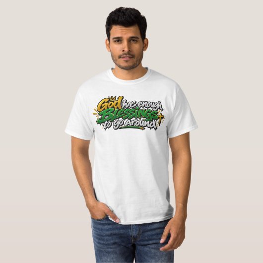 神の祝福は行き渡る Tシャツ (正面フル)