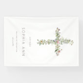 神の祝福ようこそ牧草地ワイルドフラワーはバプテスマを交差 横断幕 (横)