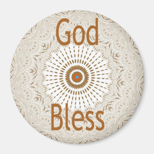 神の祝福わが家の冷蔵庫用マグネット マグネット (正面)