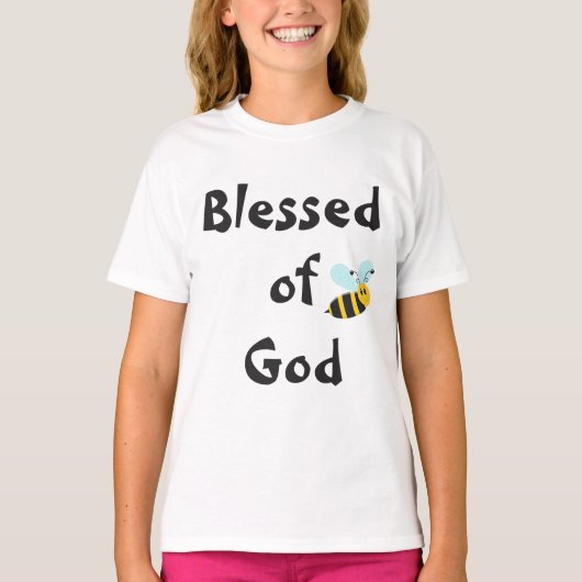 神の祝福を受けたマルハナバチ Tシャツ (正面)